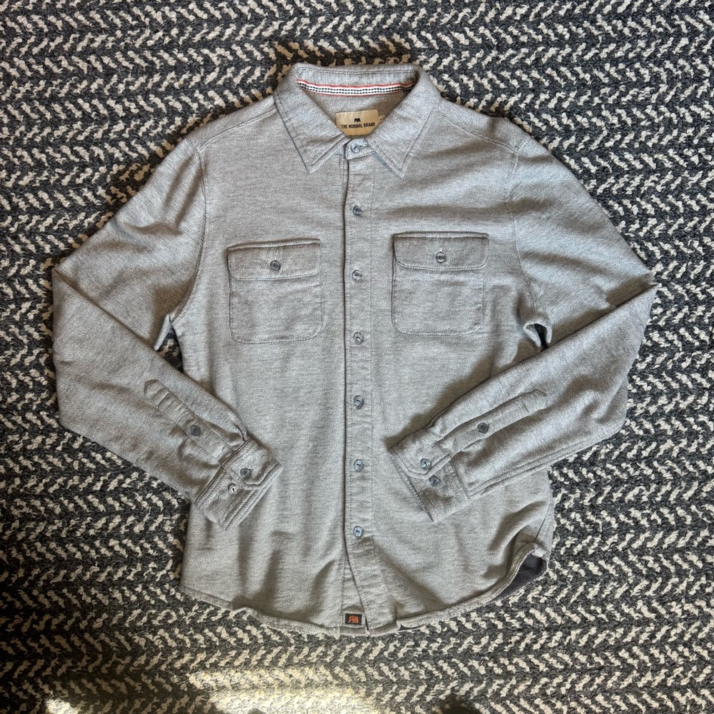 The Normal Brand Textured Knit Shirt in Graphite